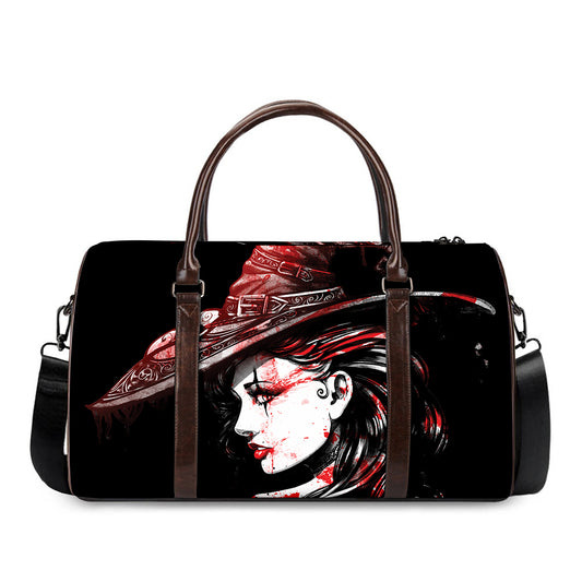 Halloween Vampire Girl Print Duffle Bag