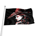 Halloween Vampire Girl Print Flag