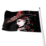 Halloween Vampire Girl Print Flag