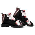 Halloween Vampire Girl Print Flat Ankle Boots