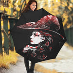 Halloween Vampire Girl Print Foldable Umbrella