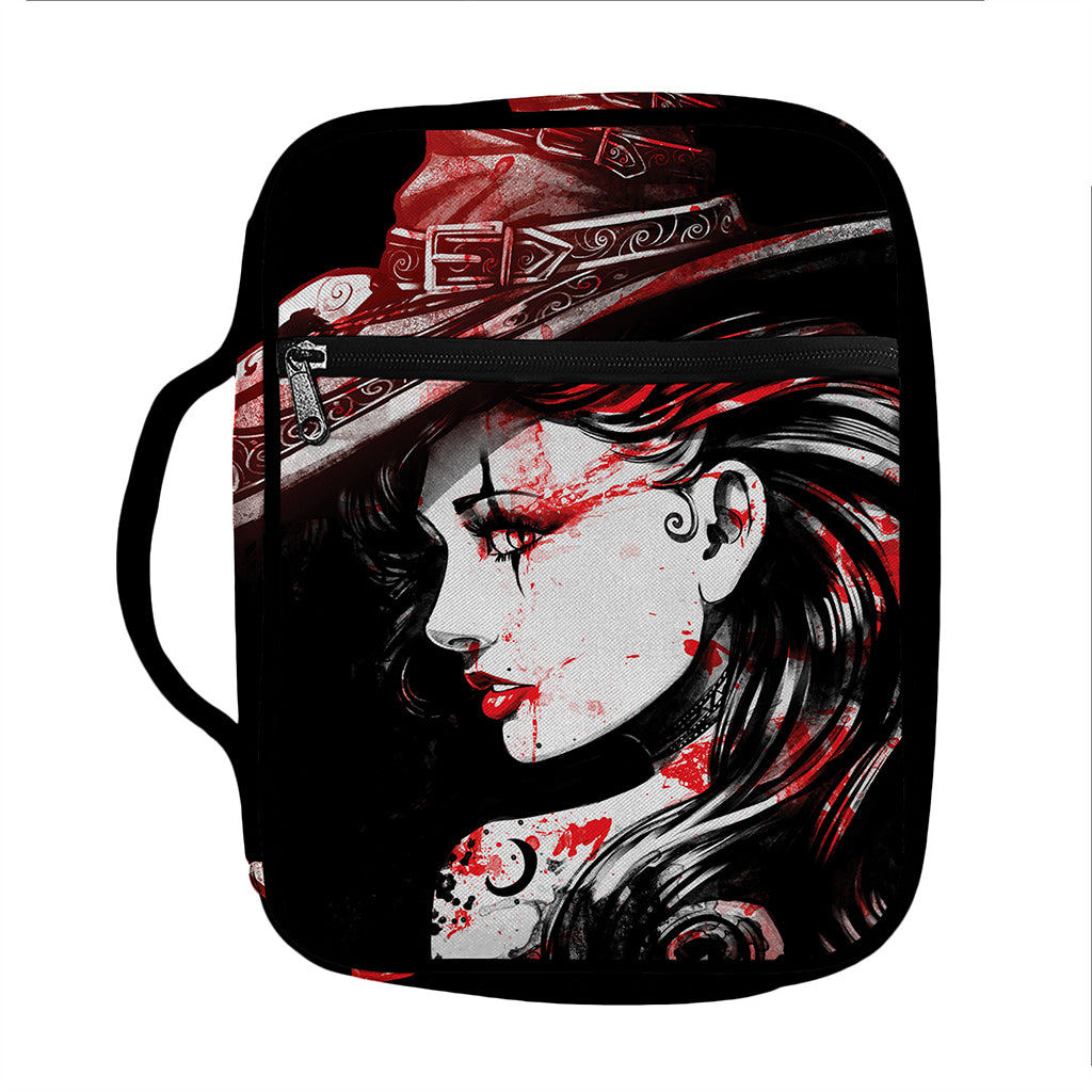 Halloween Vampire Girl Print Front Pocket Bible Bag