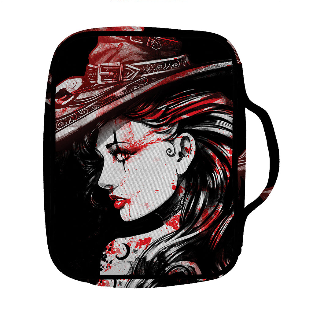 Halloween Vampire Girl Print Front Pocket Bible Bag