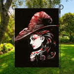 Halloween Vampire Girl Print Garden Flag