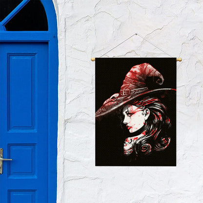 Halloween Vampire Girl Print Garden Flag