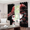 Halloween Vampire Girl Print Grommet Curtains