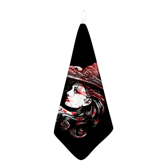 Halloween Vampire Girl Print Hand Towel