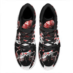 Halloween Vampire Girl Print High Top Leather Sneakers