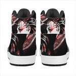 Halloween Vampire Girl Print High Top Leather Sneakers