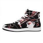 Halloween Vampire Girl Print High Top Leather Sneakers