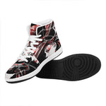 Halloween Vampire Girl Print High Top Leather Sneakers