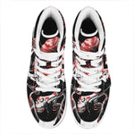 Halloween Vampire Girl Print High Top Leather Sneakers