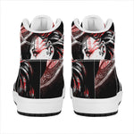Halloween Vampire Girl Print High Top Leather Sneakers