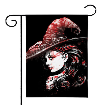 Halloween Vampire Girl Print House Flag