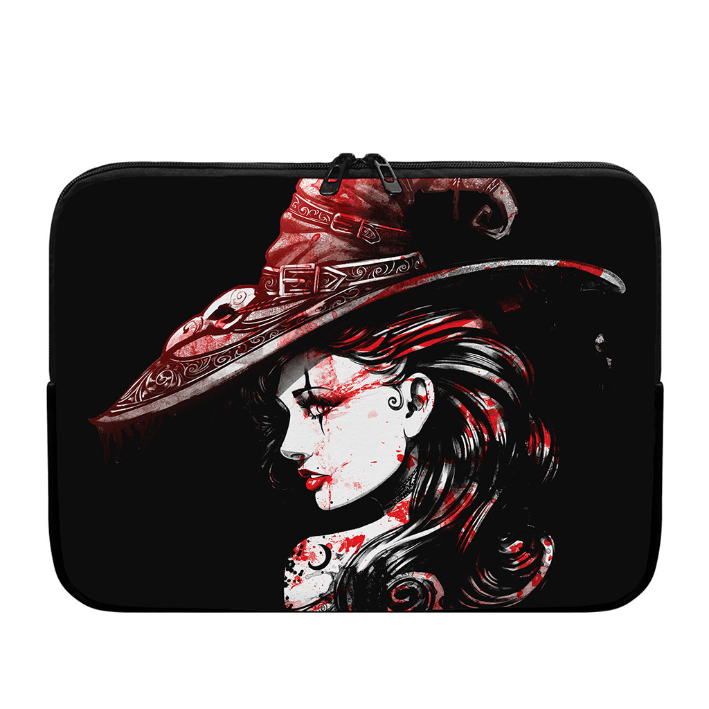 Halloween Vampire Girl Print Laptop Sleeve