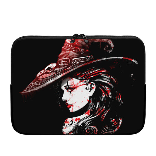 Halloween Vampire Girl Print Laptop Sleeve