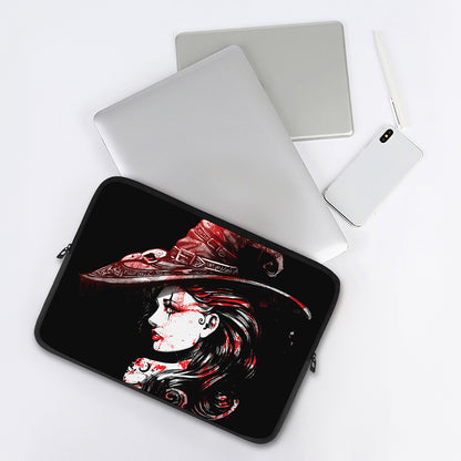 Halloween Vampire Girl Print Laptop Sleeve