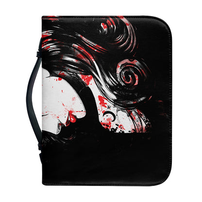 Halloween Vampire Girl Print Leather Bible Cover