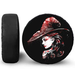 Halloween Vampire Girl Print Leather Spare Tire Cover