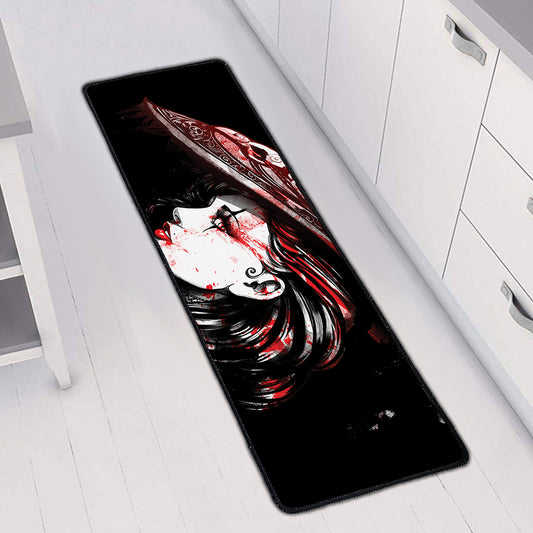 Halloween Vampire Girl Print Long Kitchen Mat