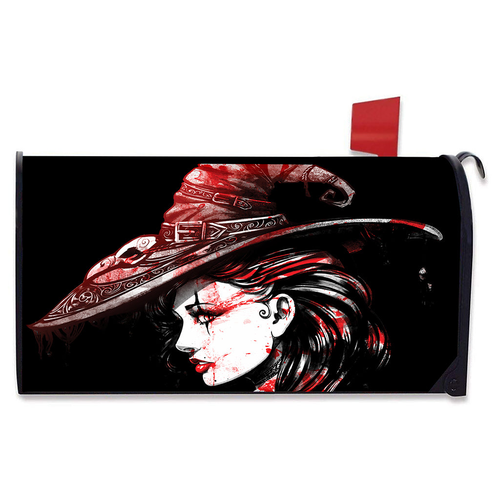 Halloween Vampire Girl Print Mailbox Cover
