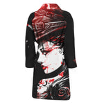 Halloween Vampire Girl Print Men's Bathrobe
