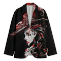 Halloween Vampire Girl Print Men's Blazer