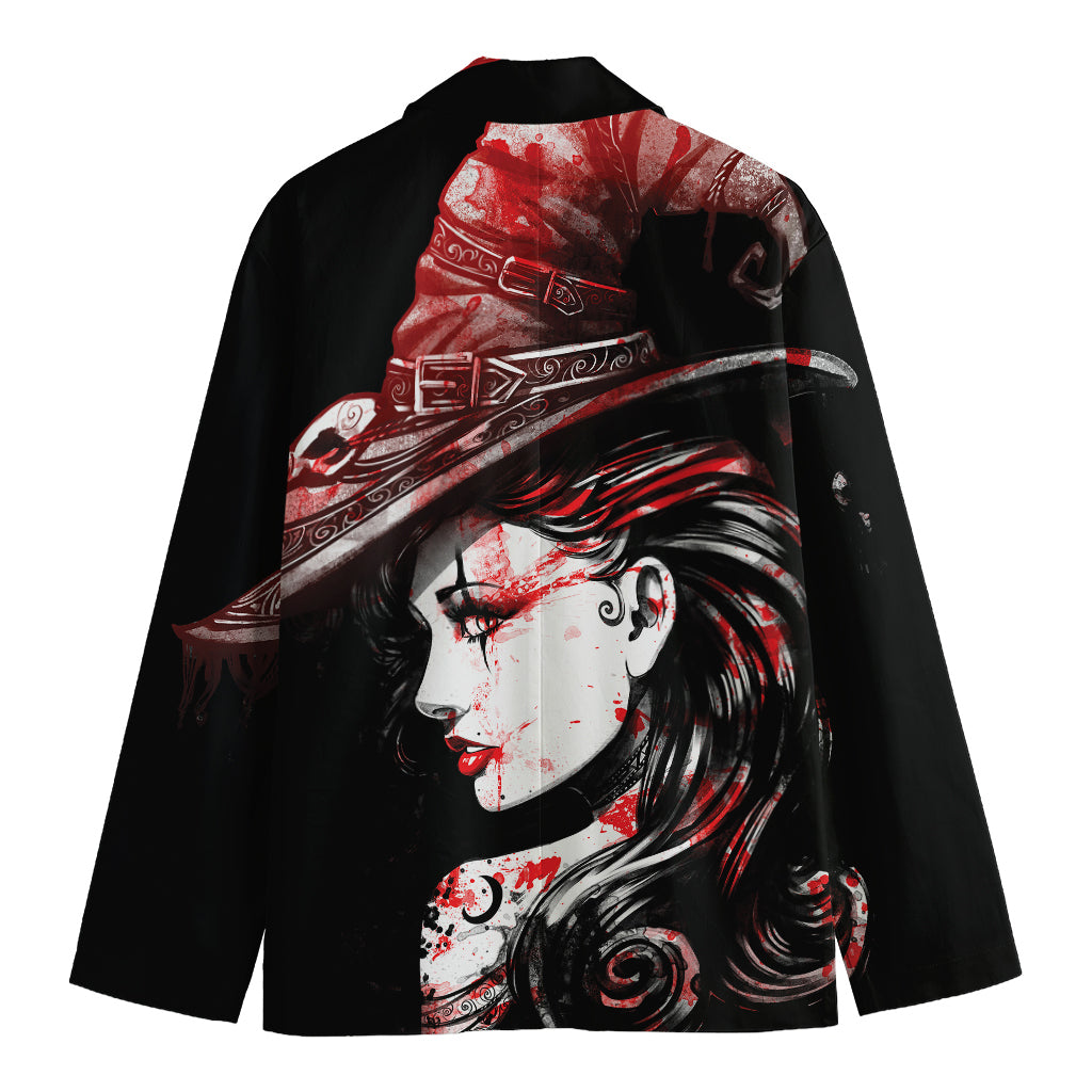 Halloween Vampire Girl Print Men's Blazer