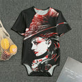Halloween Vampire Girl Print Men's Bodysuit