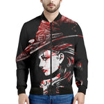 Halloween Vampire Girl Print Men's Bomber Jacket