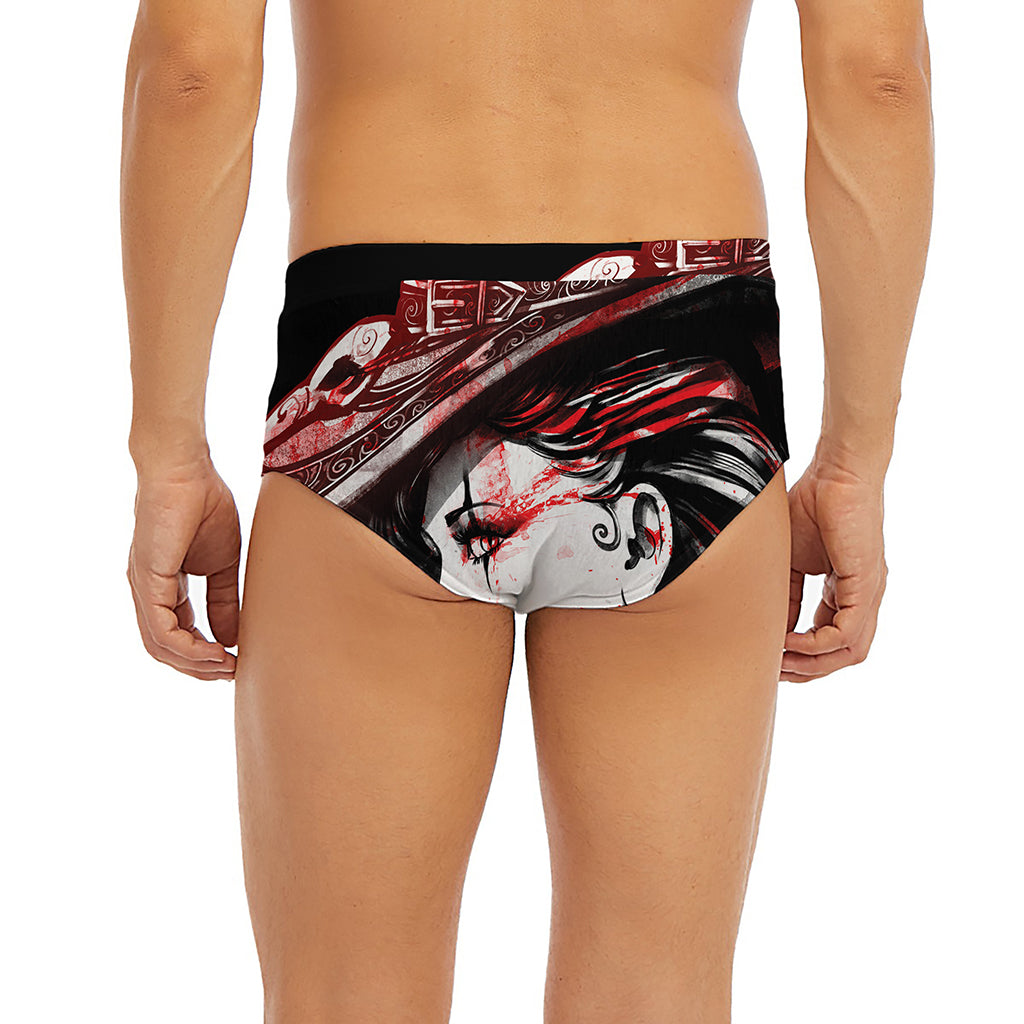 Halloween Vampire Girl Print Men's Briefs