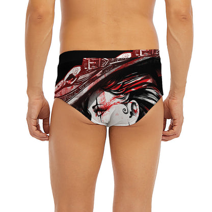 Halloween Vampire Girl Print Men's Briefs