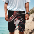 Halloween Vampire Girl Print Men's Cargo Shorts