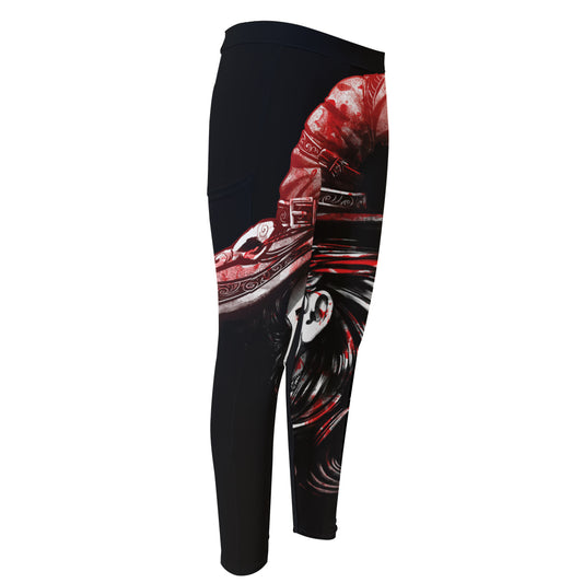 Halloween Vampire Girl Print Men's Compression Pants