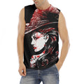 Halloween Vampire Girl Print Men's Fitness Tank Top