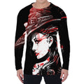 Halloween Vampire Girl Print Men's Long Sleeve T-Shirt