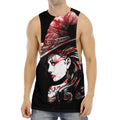 Halloween Vampire Girl Print Men's Muscle Tank Top