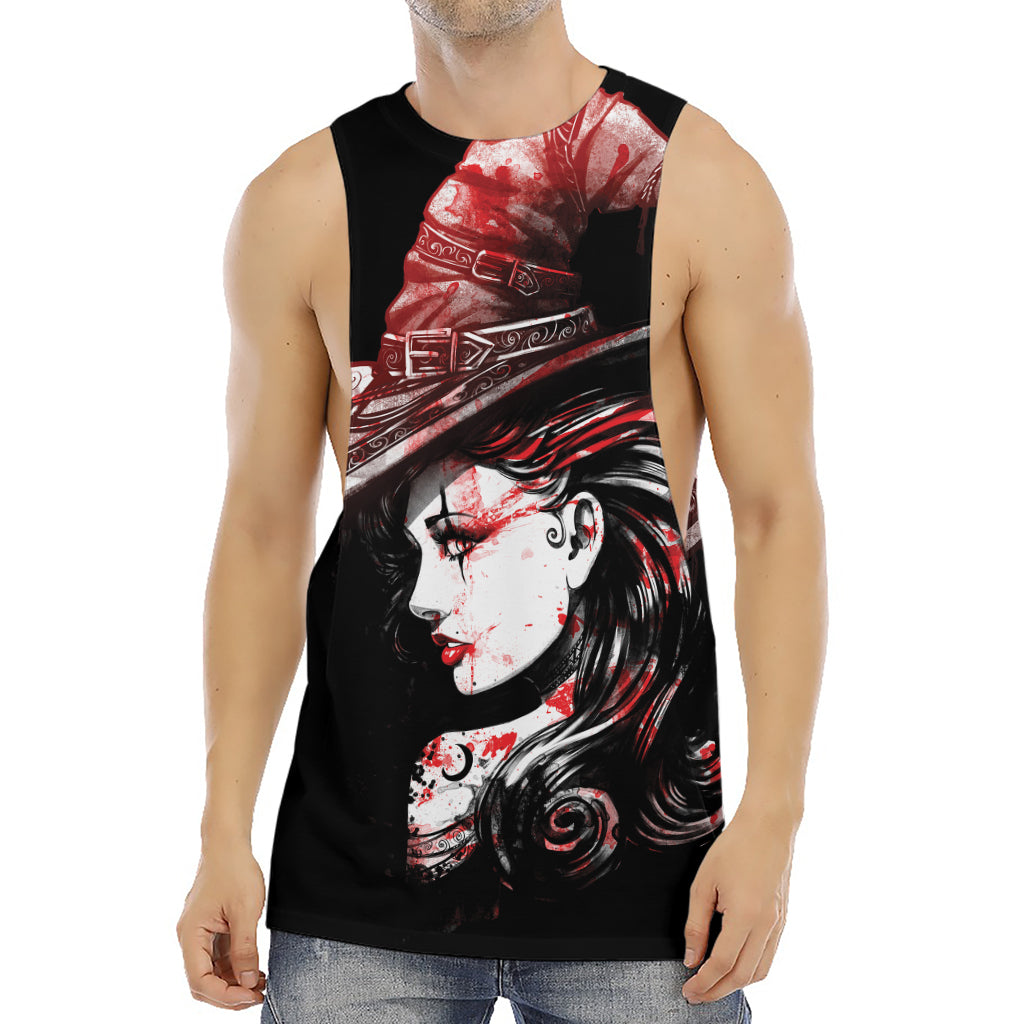 Halloween Vampire Girl Print Men's Muscle Tank Top