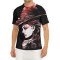 Halloween Vampire Girl Print Men's Short Sleeve Rash Guard