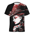 Halloween Vampire Girl Print Men's Athletic T-Shirt