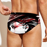 Halloween Vampire Girl Print Men's Swim Briefs