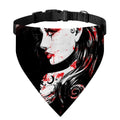 Halloween Vampire Girl Print Over The Collar Dog Bandana