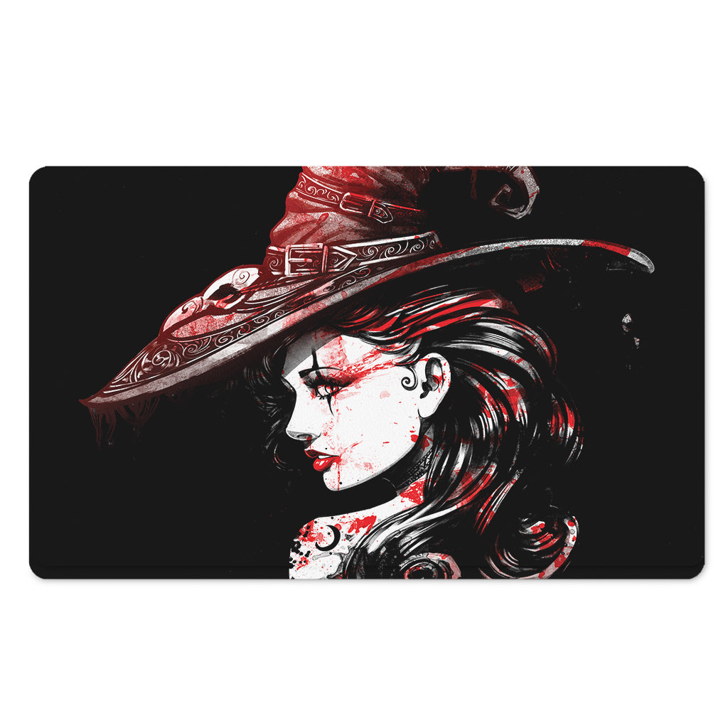 Halloween Vampire Girl Print Polyester Doormat