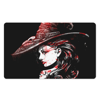 Halloween Vampire Girl Print Polyester Doormat