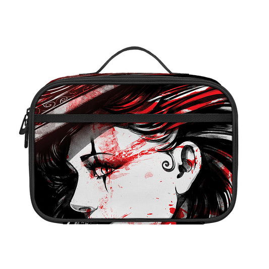 Halloween Vampire Girl Print Portable Lunch Bag