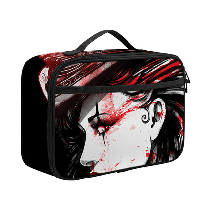 Halloween Vampire Girl Print Portable Lunch Bag