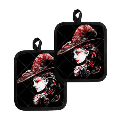 Halloween Vampire Girl Print Pot Holders