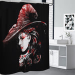 Halloween Vampire Girl Print Premium Shower Curtain