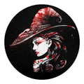 Halloween Vampire Girl Print Round Blanket