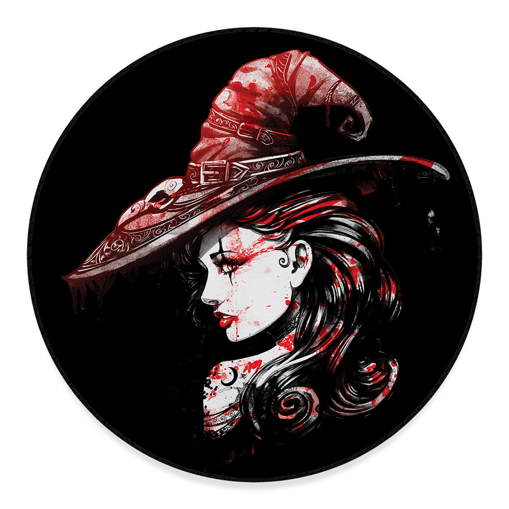 Halloween Vampire Girl Print Round Floor Mat